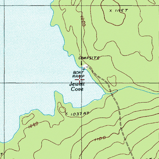 Topographic Map of Jewett Cove, ME