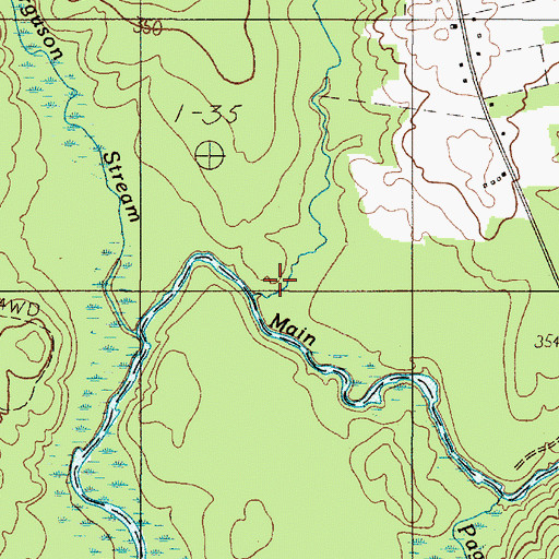 Topographic Map of Jimmy Brook, ME