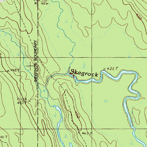 Topographic Map of Jimmy Brook, ME