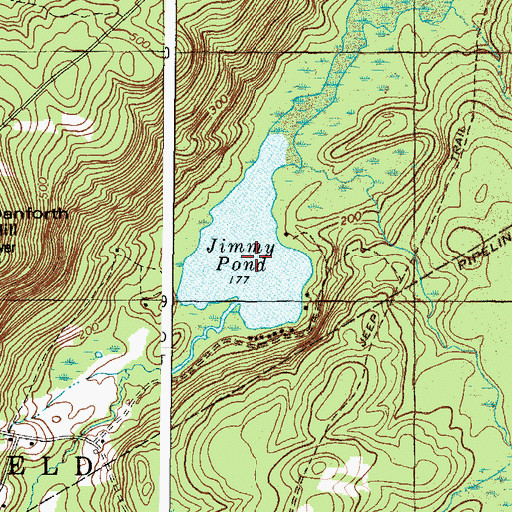 Topographic Map of Jimmy Pond, ME