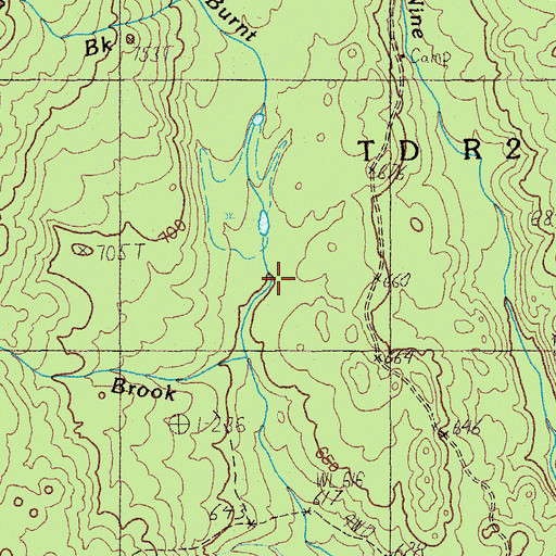Topographic Map of Jimson Brook, ME