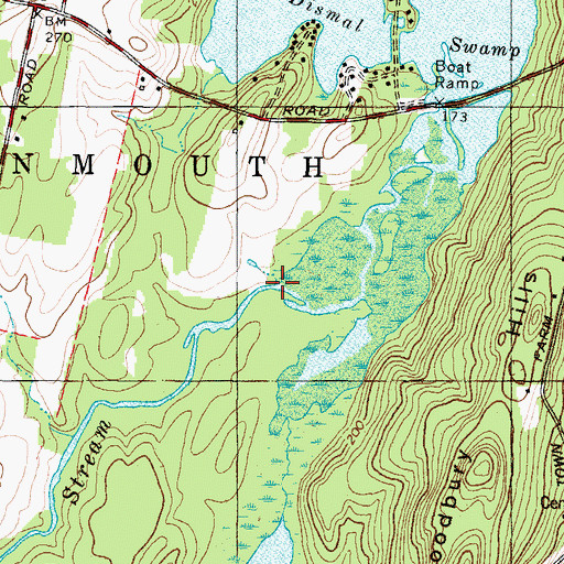 Topographic Map of Jock Stream, ME