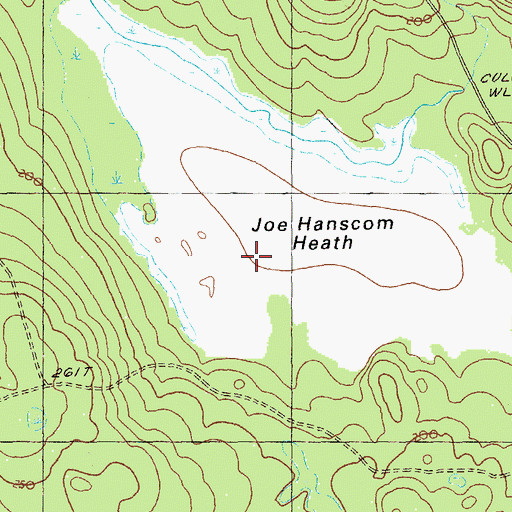 Topographic Map of Joe Hanscom Heath, ME
