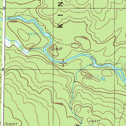 Topographic Map of Joe Pokum Bog, ME