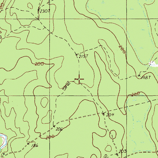 Topographic Map of John Baker Camp (historical), ME