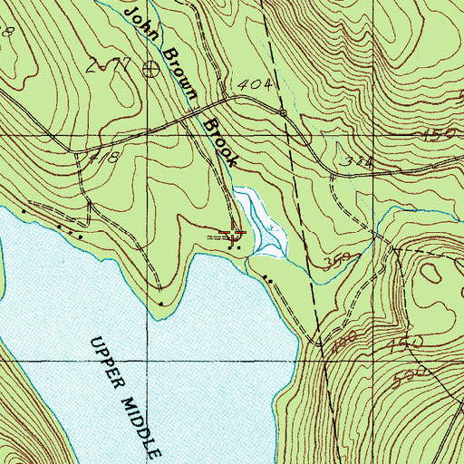 Topographic Map of John Brown Brook, ME