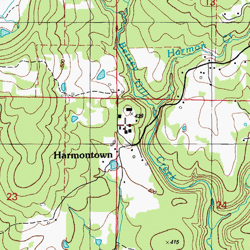 Topographic Map of Independence Church Camp, AR