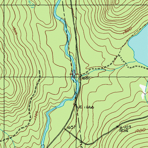 Topographic Map of Johns Pond, ME