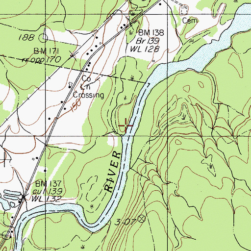 Topographic Map of Johnson Brook, ME