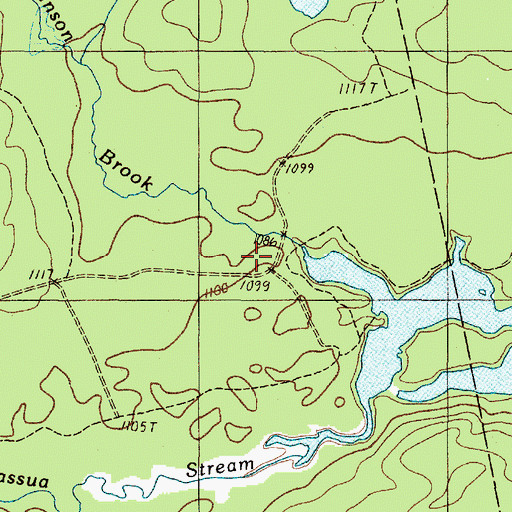 Topographic Map of Johnson Brook, ME