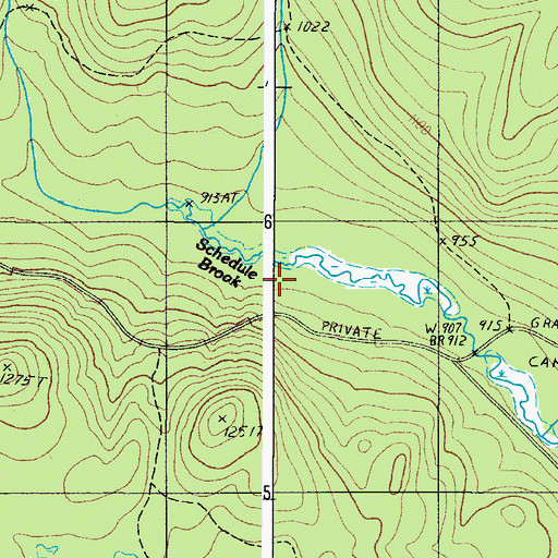 Topographic Map of Johnson Brook, ME