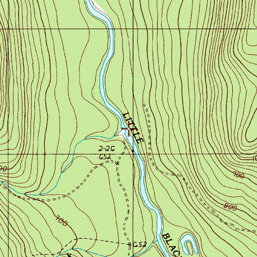 Topographic Map of Johnson Brook, ME