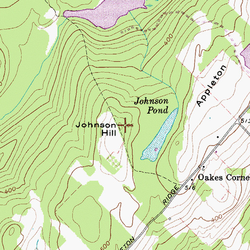 Topographic Map of Johnson Hill, ME