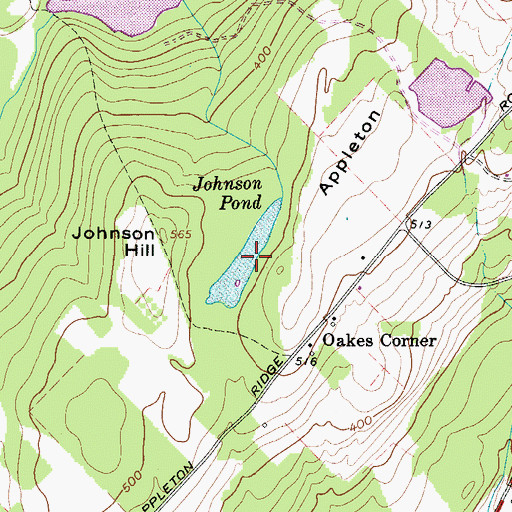 Topographic Map of Johnson Pond, ME
