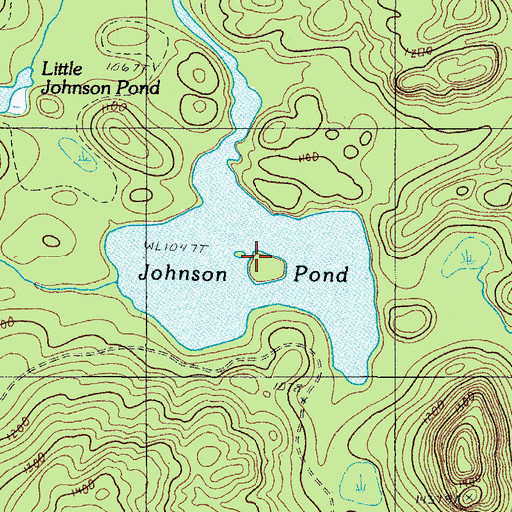 Topographic Map of Johnson Pond, ME