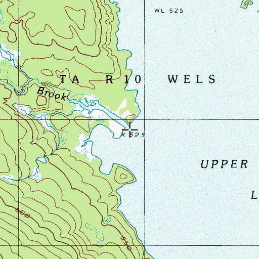 Topographic Map of Johnston Brook, ME