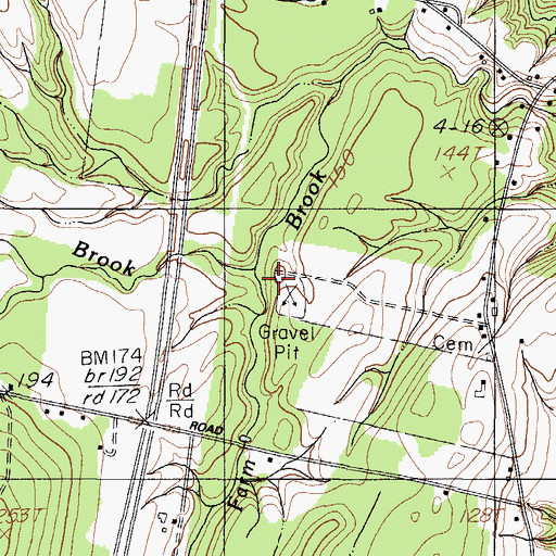 Topographic Map of Jones Brook, ME