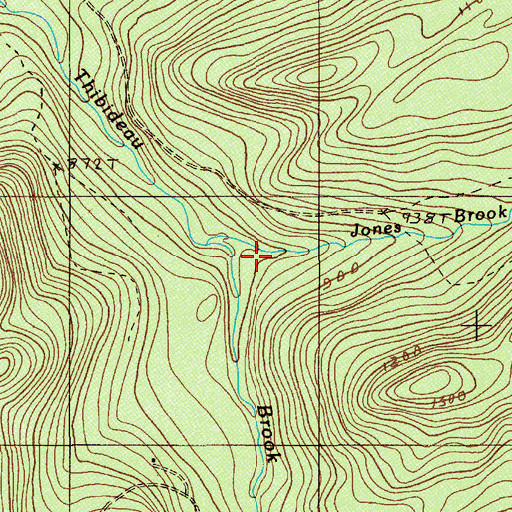 Topographic Map of Jones Brook, ME