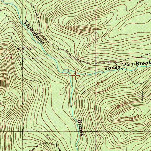 Topographic Map of Jones Brook, ME