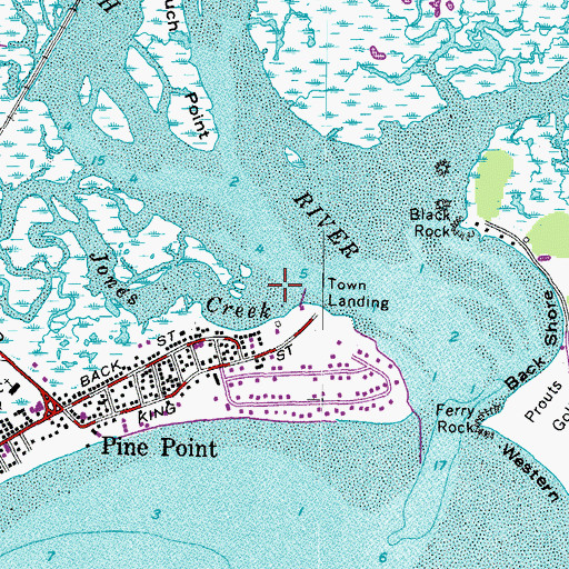 Topographic Map of Jones Creek, ME