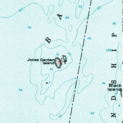 Topographic Map of Jones Garden Island, ME