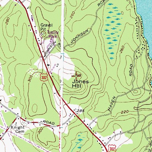 Topographic Map of Jones Hill, ME