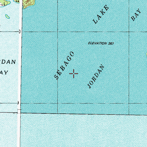 Topographic Map of Jordan Bay, ME