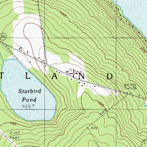 Topographic Map of Jordan Cemetery, ME