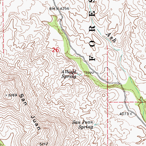 Topographic Map of Alboyd Spring, AZ
