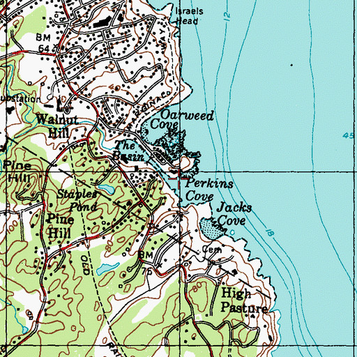 Topographic Map of Josias River, ME