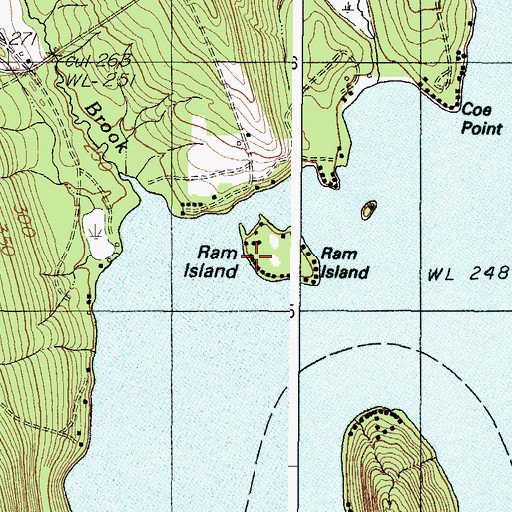 Topographic Map of Ram Island, ME