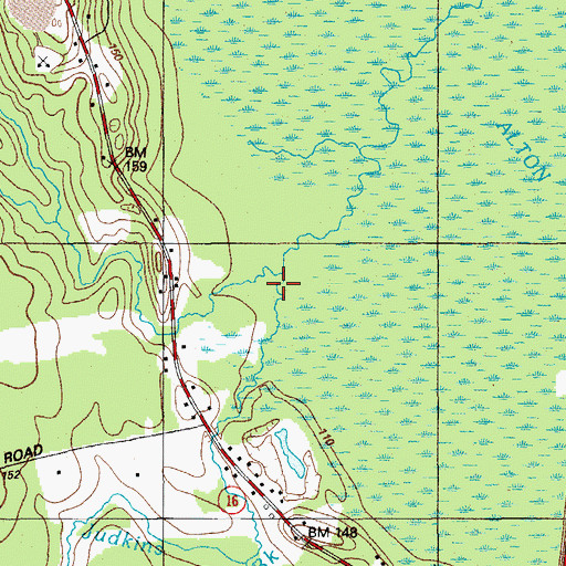 Topographic Map of Judkins Brook, ME