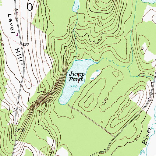 Topographic Map of Jump Pond, ME