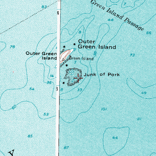 Topographic Map of Junk of Pork, ME