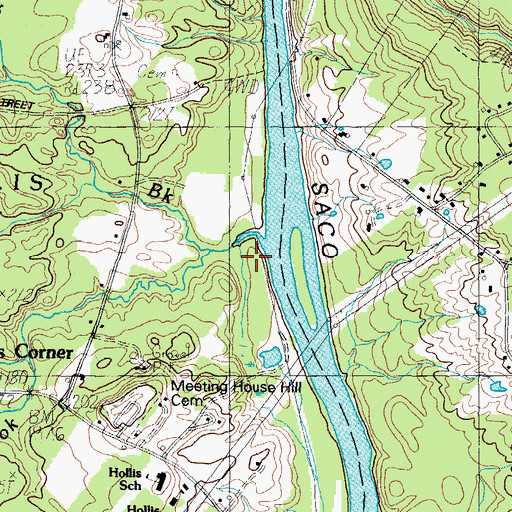 Topographic Map of Junkins Brook, ME