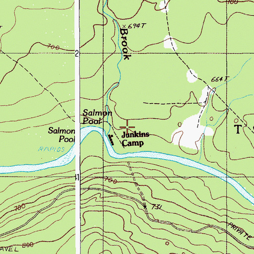 Topographic Map of Junkins Camp, ME