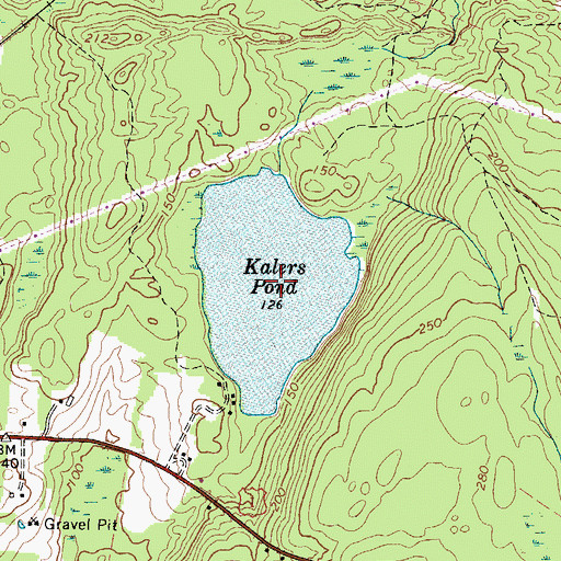 Topographic Map of Kalers Pond, ME