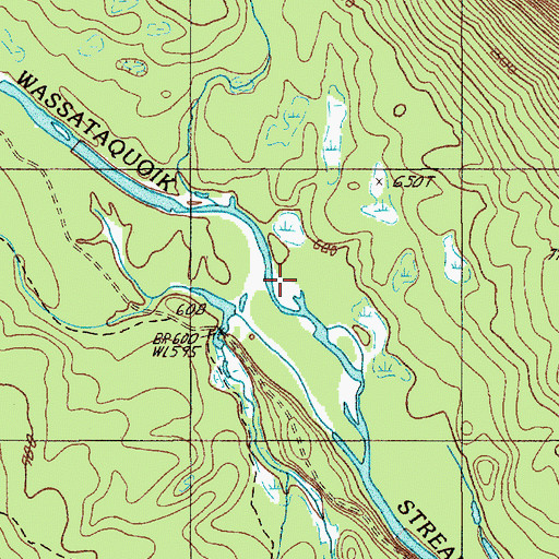 Topographic Map of Katahdin Brook, ME