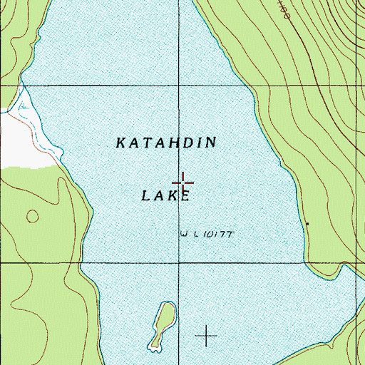 Topographic Map of Katahdin Lake, ME