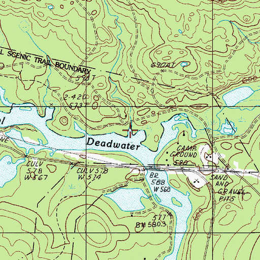 Topographic Map of Katahdin Stream, ME