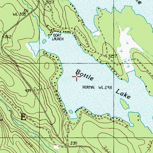 Topographic Map of Keg Lake, ME