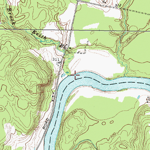 Topographic Map of Keith Brook, ME