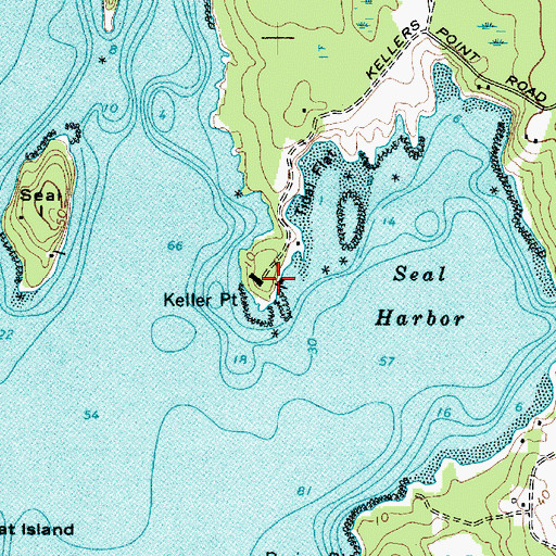 Topographic Map of Keller Point, ME