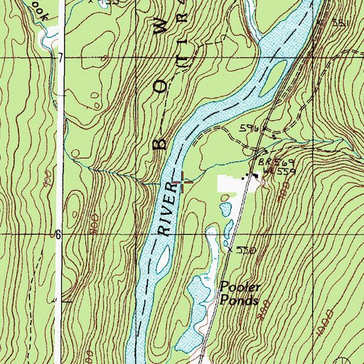 Topographic Map of Kelly Brook, ME