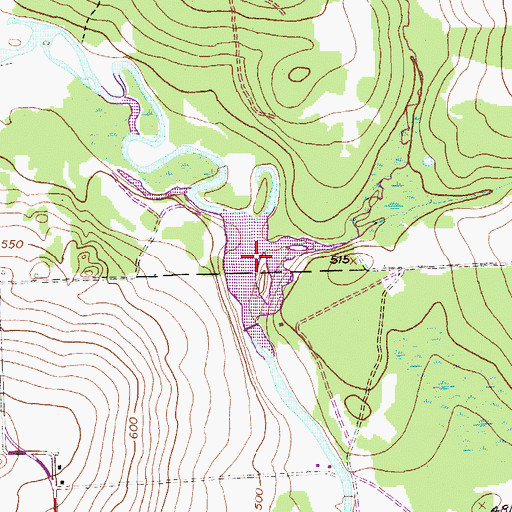 Topographic Map of Kelly Brook, ME