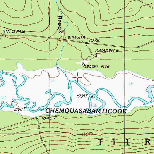 Topographic Map of Kelly Brook, ME