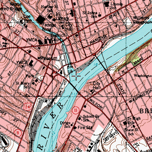 Topographic Map of Kenduskeag Stream, ME