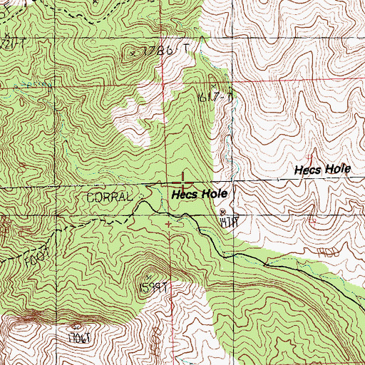 Topographic Map of Hecs Hole, AZ