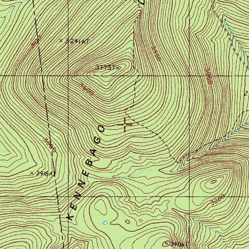 Topographic Map of Kennebago Divide, ME