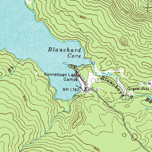 Topographic Map of Kennebago Lake Camps, ME